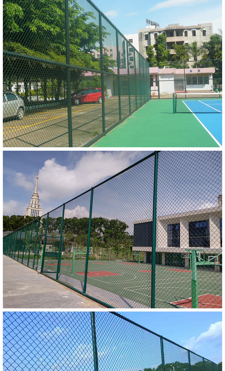 Customized court fence, outdoor Basketball court fence, dipped plastic protective mesh, and playground fence