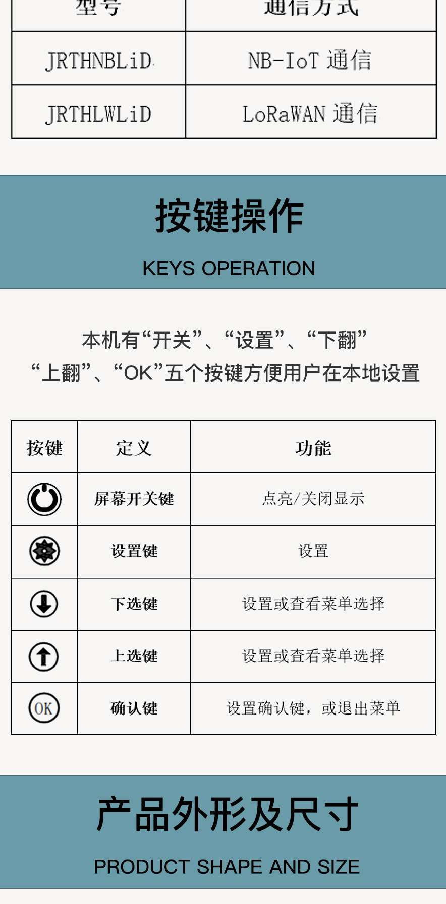 Jinrui Zhicheng Intelligent JRTH424D Temperature and Humidity Sensor has stable and reliable performance