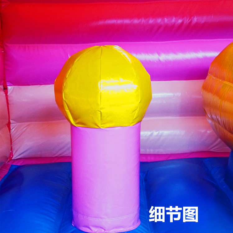 Export Pink Customized Small Castle Large Inflatable Toys Children's Trampoline Slide Square Stall Entrepreneurship