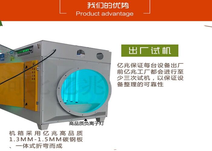 10000 Air Volume UV Photolysis UV Air Purifier Waste Gas Treatment Photooxygen Catalytic Equipment