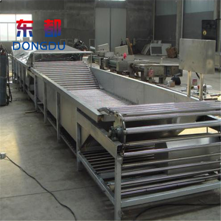 Water bath type beef and lamb thawing assembly line Dongdu brand can enhance the lifting of frozen hot pot ball thawing machine