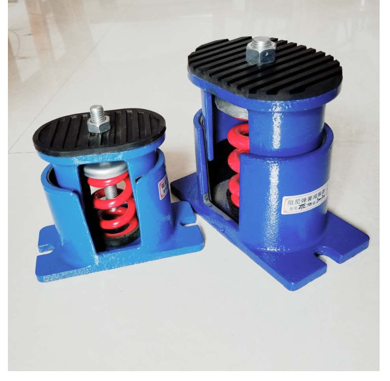 The manufacturer provides ZD seat type spring shock absorbers as needed for hoisting air conditioning fan base coil damping controllers