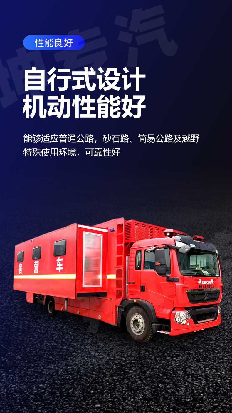 Large Fire Communication Command Vehicle Mobile Cabin Command Terminal Dual Expansion Emergency Rescue Vehicle