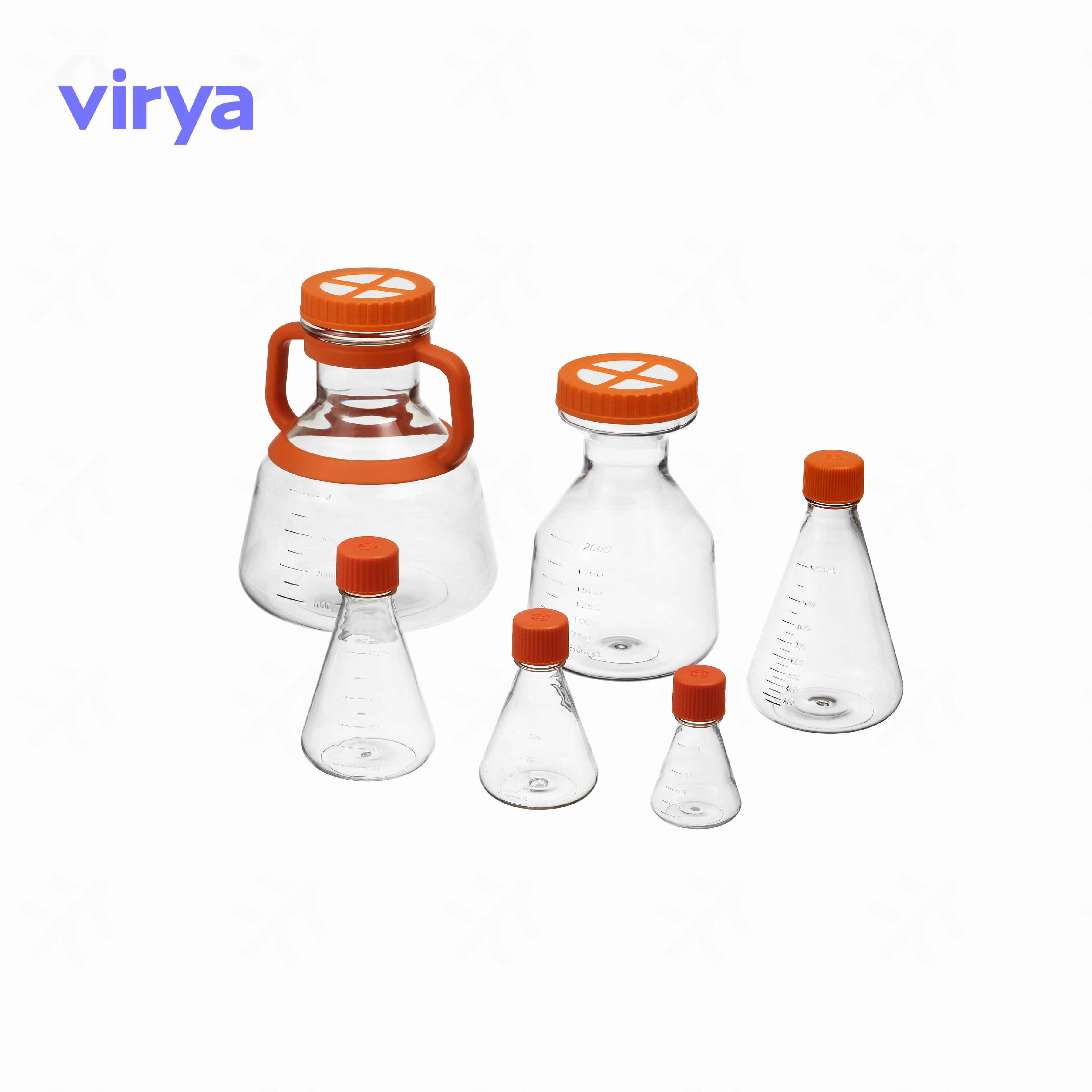 Virya 3535009 5000ml Erlenmeyer flask Cell shake flask Erlenmeyer flask Breathable cap Independent packaging