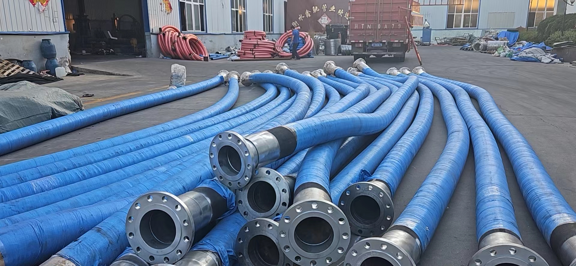 Xinchi flange joint large diameter high-pressure four layer steel wire winding hose hydraulic oil pipe