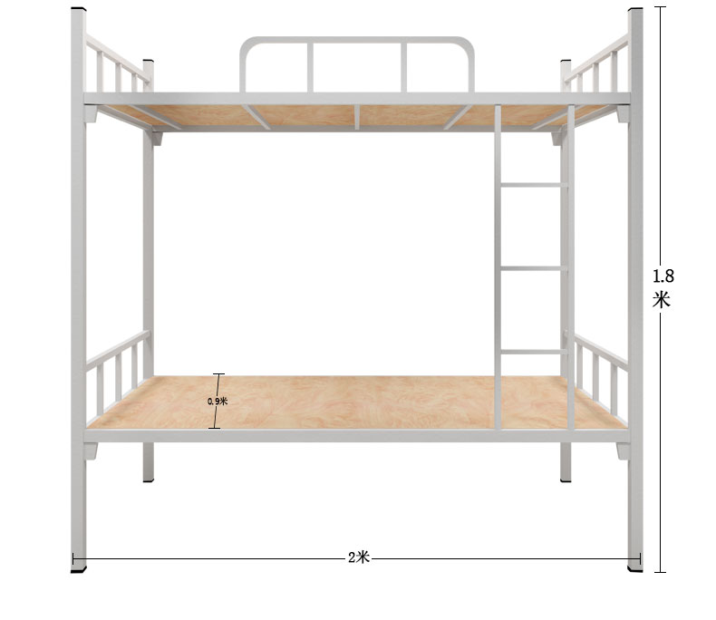 Steel thickened Bunk bed, school student's bed, factory dormitory's high and low bed, disassembly and delivery