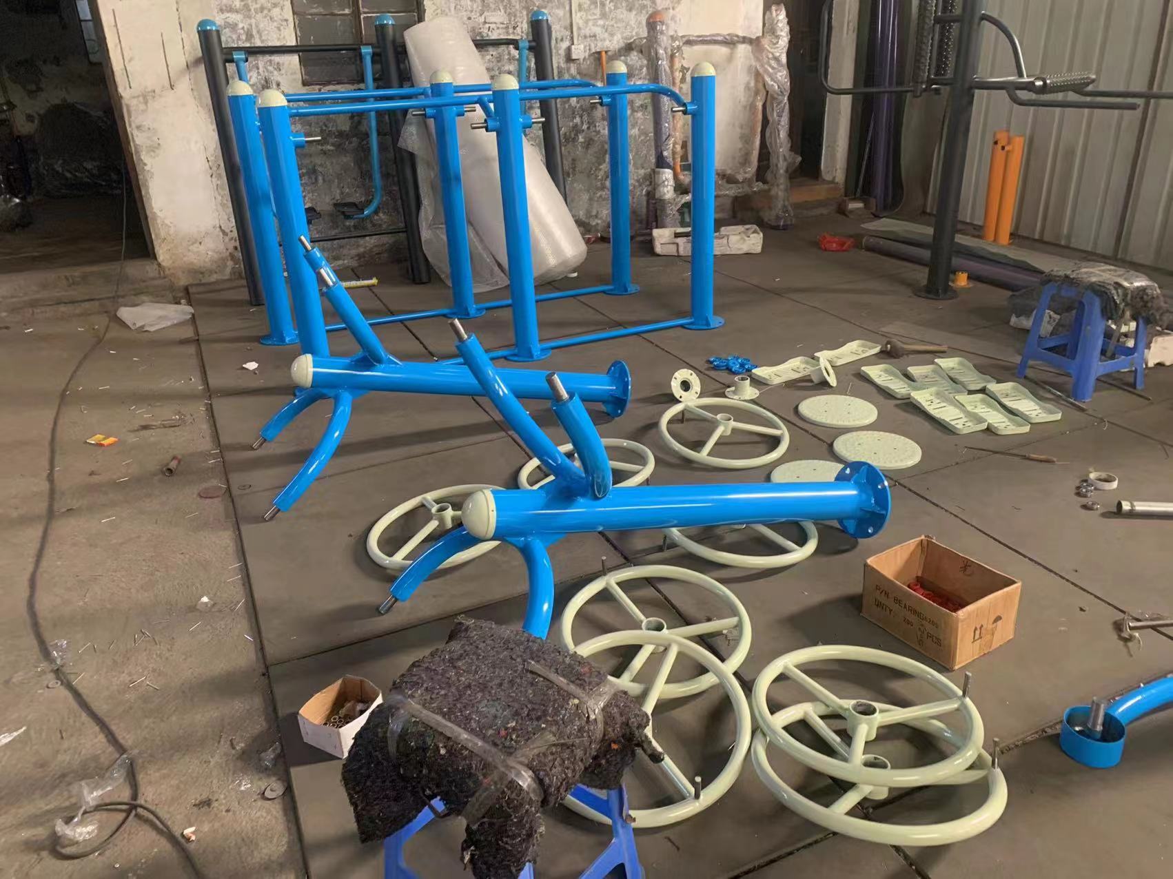 New Rural Elderly Fitness Equipment Community Park Renovation Three person Walking Machine Factory Delivery and Installation