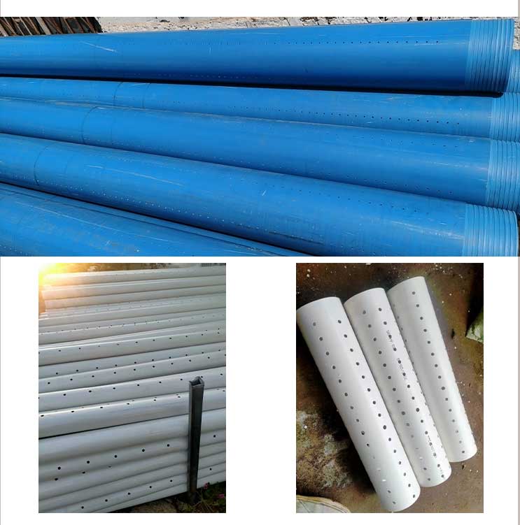 PVC perforated permeable pipe for salt drainage and water seepage drilling DN100 acid and alkali resistant construction, simple Shengfeng Pipe Industry