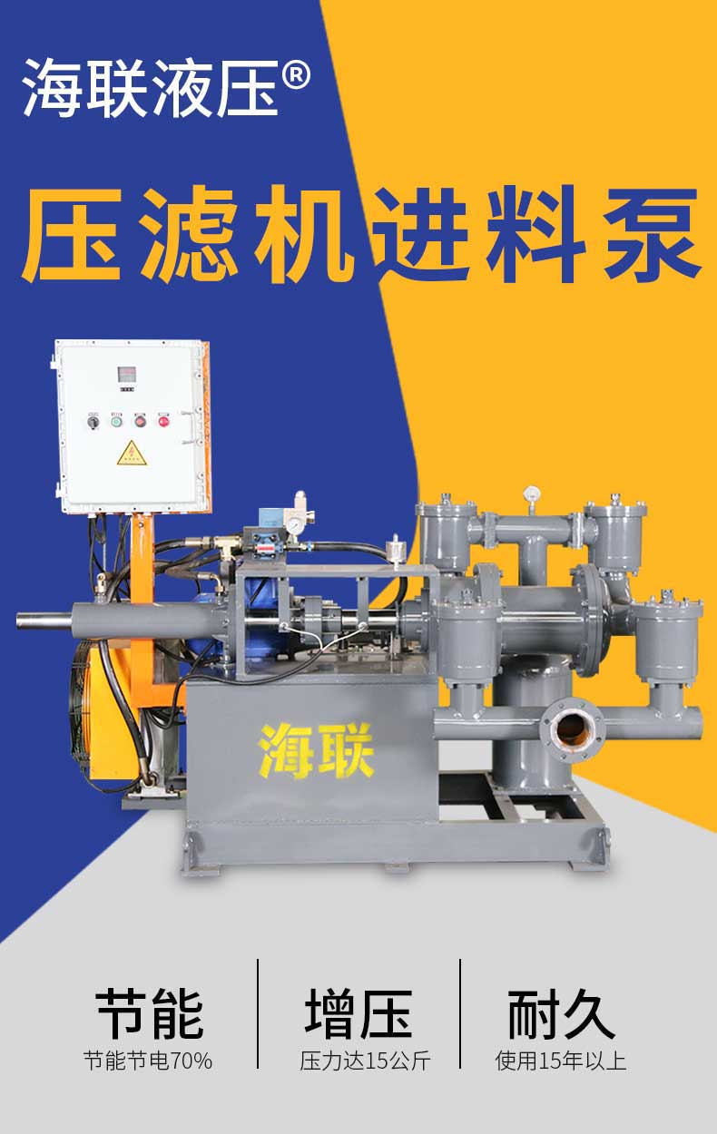 Hailian Hydraulic Filter Press Single Cylinder Double Cylinder Feed Pump Energy Saving Pump Plunger Pump for Sewage Treatment