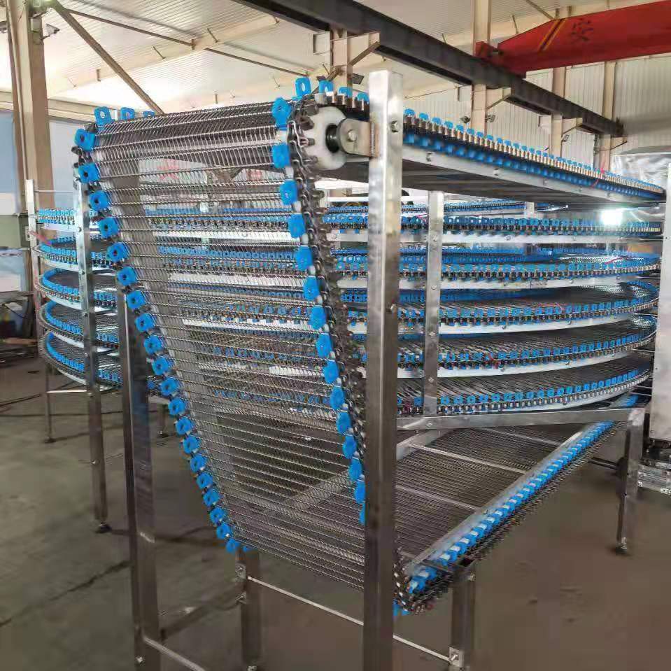 Hede Mechanical Spiral Food Conveying Tower Bread Cake Cooling Spiral Cooling Tower Cake Drying Tower