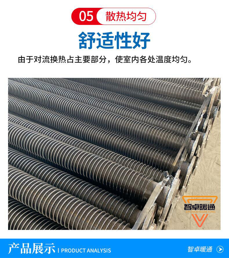 High frequency welding hot-dip galvanized circular wing shaped finned tube radiator for breeding greenhouses