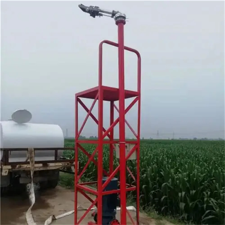 Liaoning Fuxin construction site tower cannon 50 meters dust reduction and fire protection turret High pressure turret Water spraying coal yard Humidification dust reduction turret