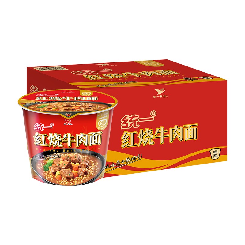 Tongyi Tengjiao/Braised Beef/Spicy Bamboo Shoots/Tomato Barreled Instant Noodles Chongqing Wholesale