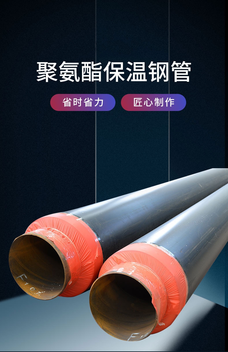 Complete prefabricated and directly buried types of hard polyurethane foam insulation pipes for Meihao pipeline