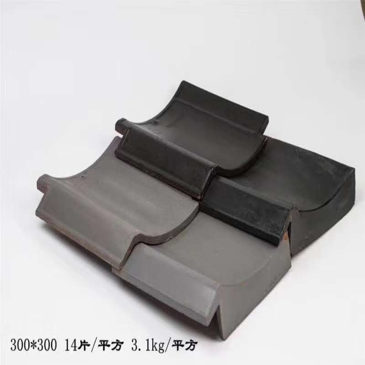 Grey Japanese and Wahe Wa Drip Silver Fumigated Tube Tile Daise Ancient Building Tile Manufacturer Customized Sheng Ceramics