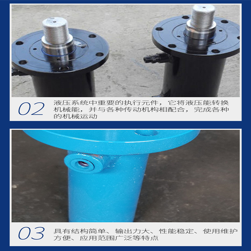 Heavy hydraulic cylinder single double ear flange hydraulic cylinder pull rod HOB hydraulic system