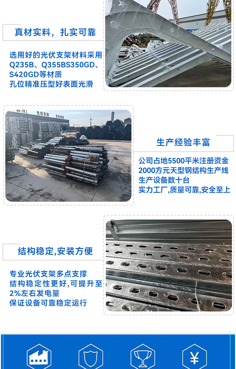 BIPV waterproof C-shaped bracket, W-shaped arc shaped M-shaped guide channel, supports customization