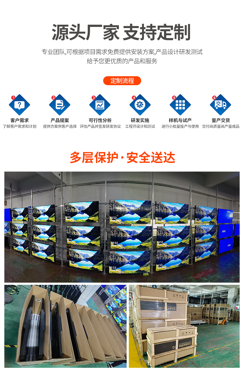 BOE Technology LCD splicing screen unit monitoring display TV wall large screen player Wang Brothers recruitment agent