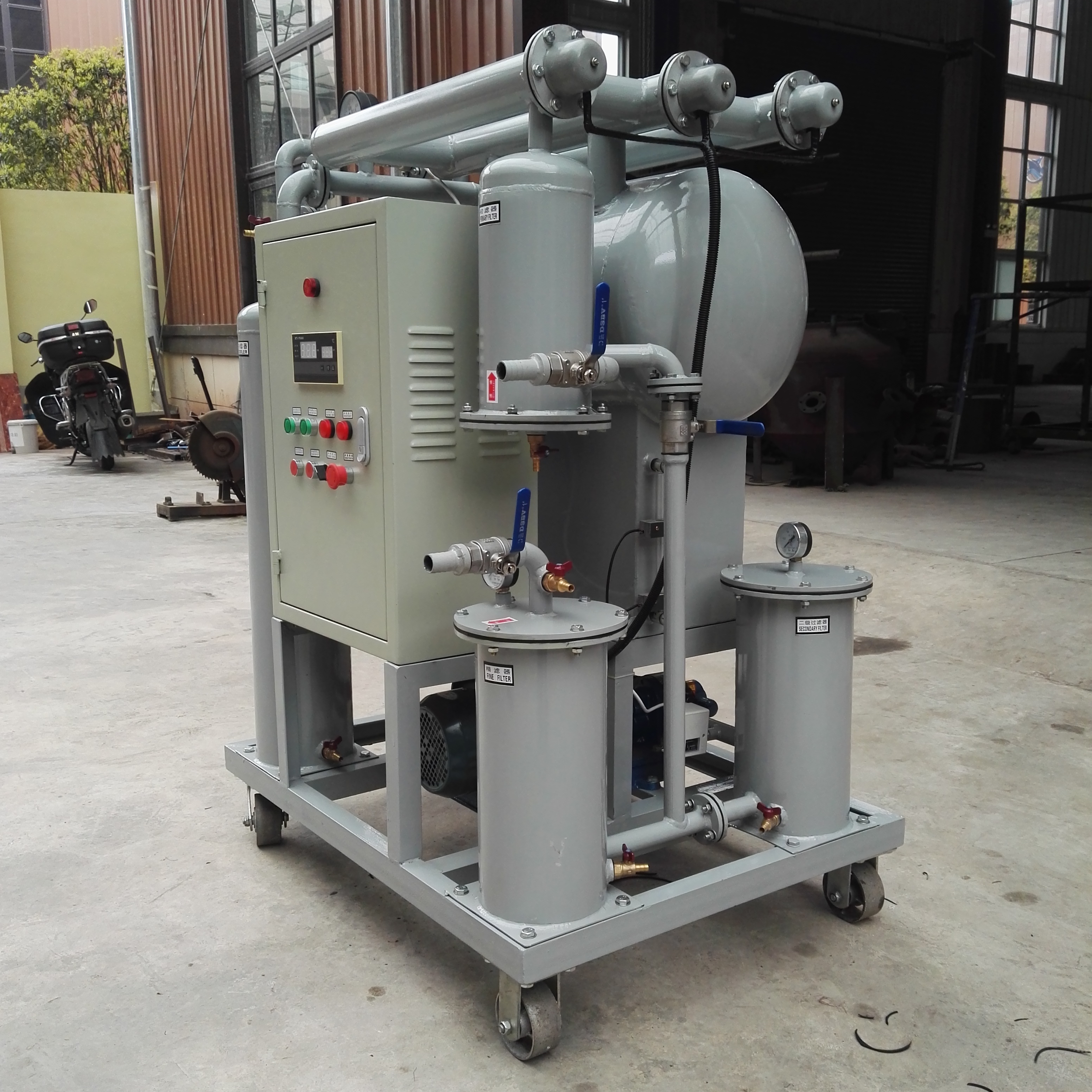 ZJB-10 Small Transformer Oil Single Stage Vacuum Oil Purifier Efficient and Fast Dehydration, Degassing, and Impurity Filtration