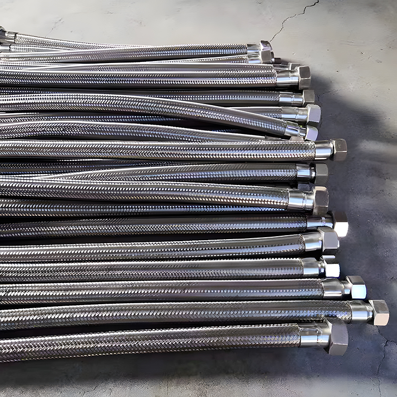 Supply 304 stainless steel metal hose, nut joint type metal corrugated pipe, steel wire braided corrugated hose