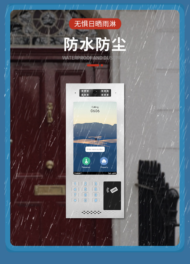 Mingke Digital/Semi Digital Unit Door Visual Intercom Access Control Host Door Bell Video Intercom System