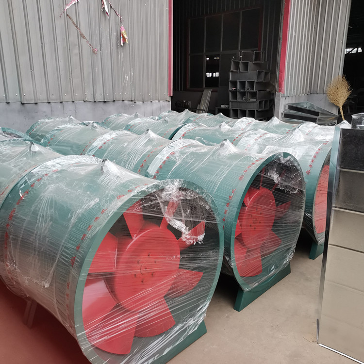 Jin Mingyuan supports customized ventilation and smoke exhaust equipment. Carbon steel single speed HTF axial flow smoke exhaust fan 3c