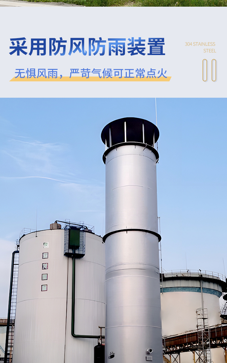 Landfill biogas torch Hongshuo breeding farm internal combustion biogas discharge equipment Garbage landfill biogas combustion torch