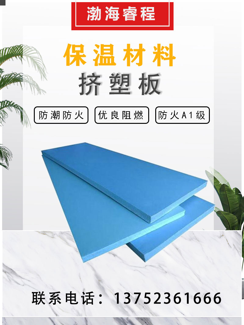 Extruded polystyrene board with flame retardant exterior wall has strong moisture resistance and is not easily damaged