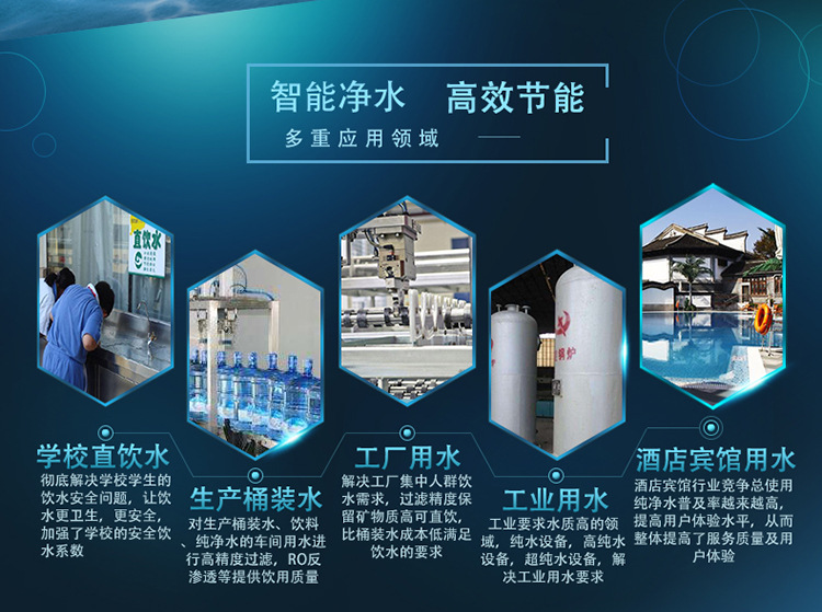 Reverse osmosis water treatment equipment for cooling water replenishment of 5 tons of air compression equipment per hour