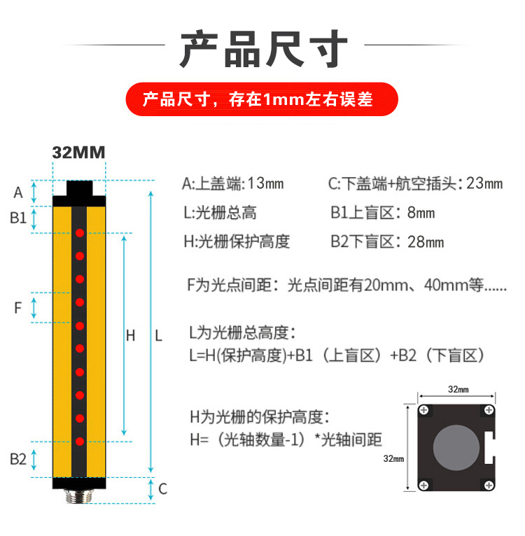 Light curtain light curtain sensor SM-1B series HNG/E infrared radiation GTD/S photoelectric protection device