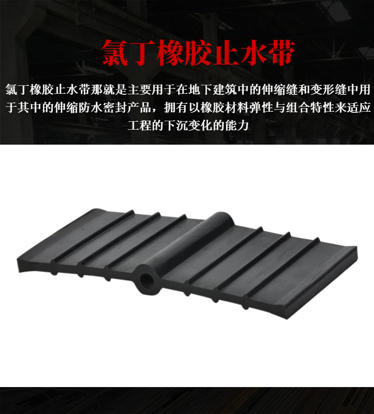 Neoprene rubber waterstop for buried waterstop rubber CB300 type clean water reservoir expansion joints