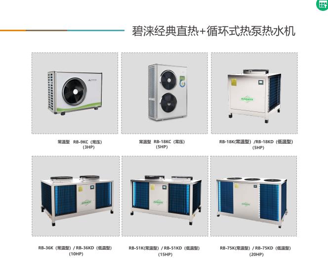 Commercial 15P ultra-low temperature unit of direct heating air energy heat pump in Biliai Hotel