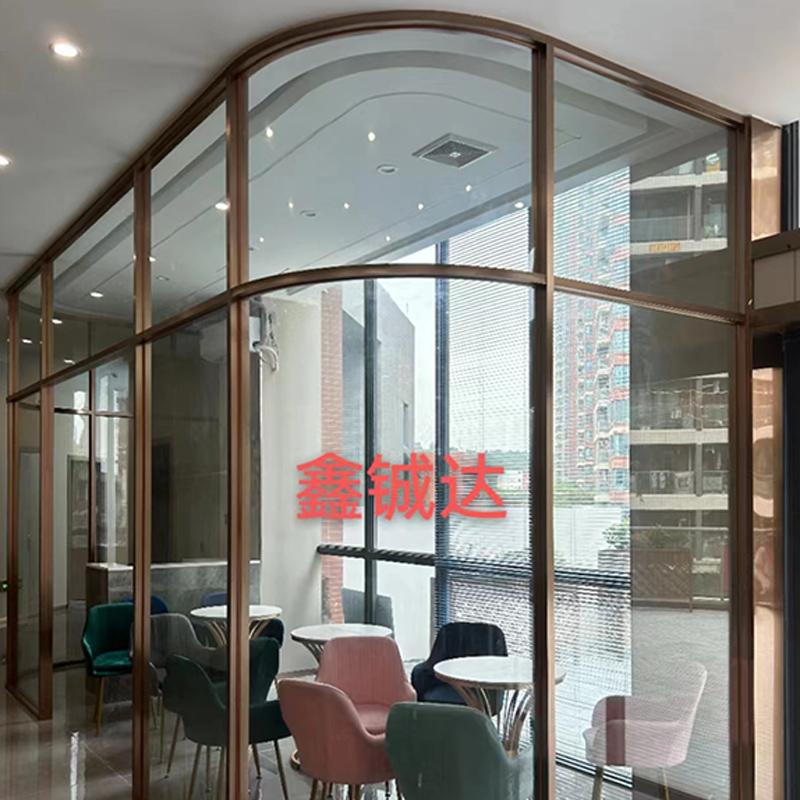 Office glass partition, aluminum alloy office door, sound insulation wall, double layer tempered glass high partition wall