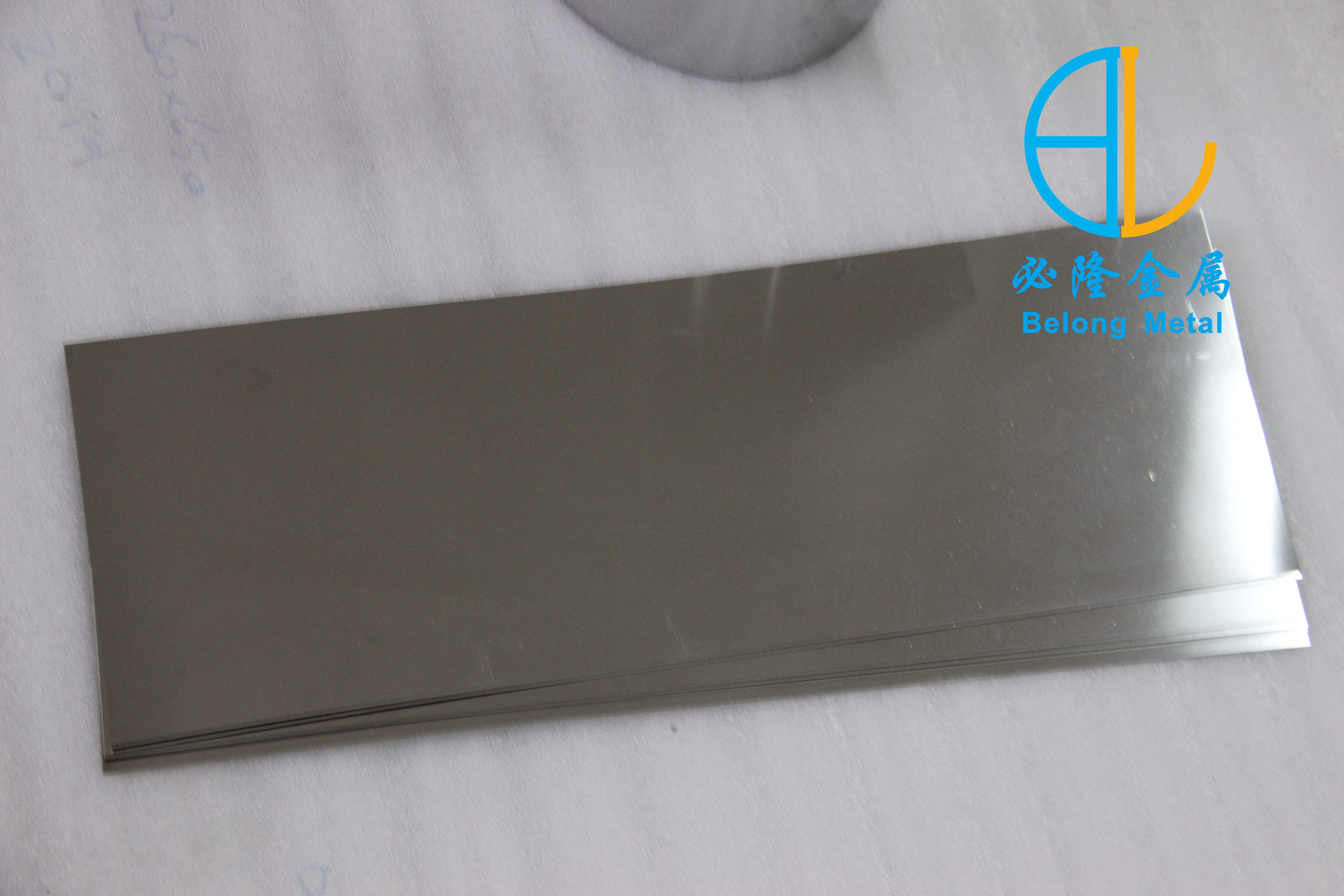 Flat pure tungsten thin tungsten sheet with bright surface, tungsten flat foil material, can be processed by zero cutting stamping