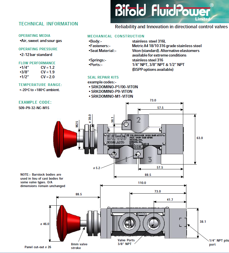 Reliable source of pneumatic components for the BIFOLD stainless steel solenoid valve triplet in the UK