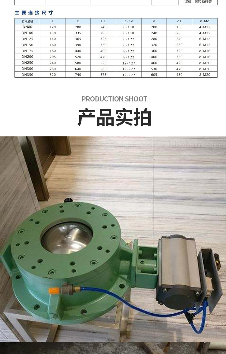 Juheng Pneumatic Ceramic Dome Valve Wear-resistant Stainless Steel Bin Pump Feed Valve Ball Type Air Lock Valve