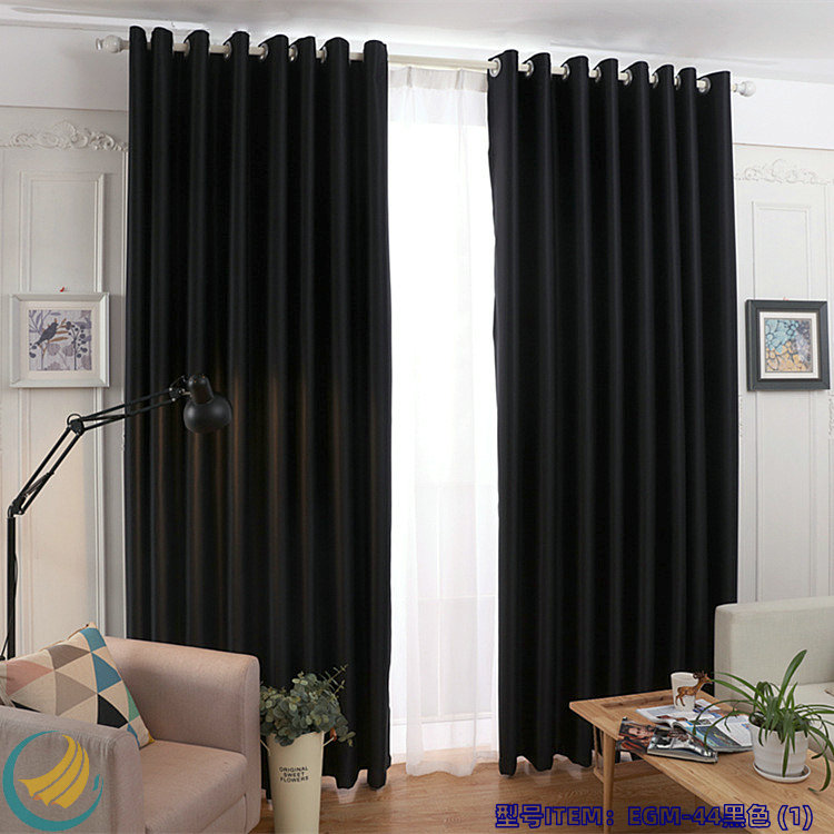 Yichuang curtain double-sided plain color high-precision matte fabric shading lining fabric black and white home decoration foreign trade curtain fabric