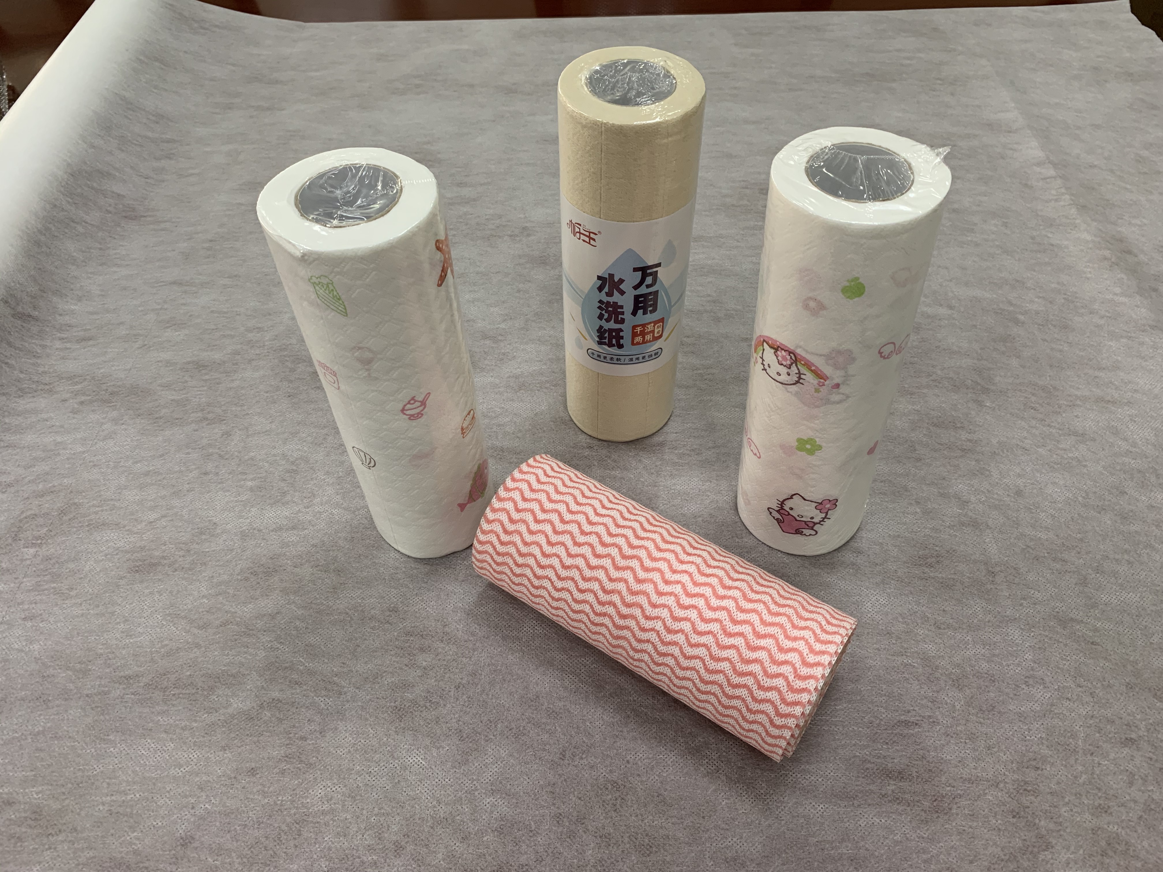 Non woven fabric printing, custom pattern logo packaging, fabric+product dust protection outer packaging