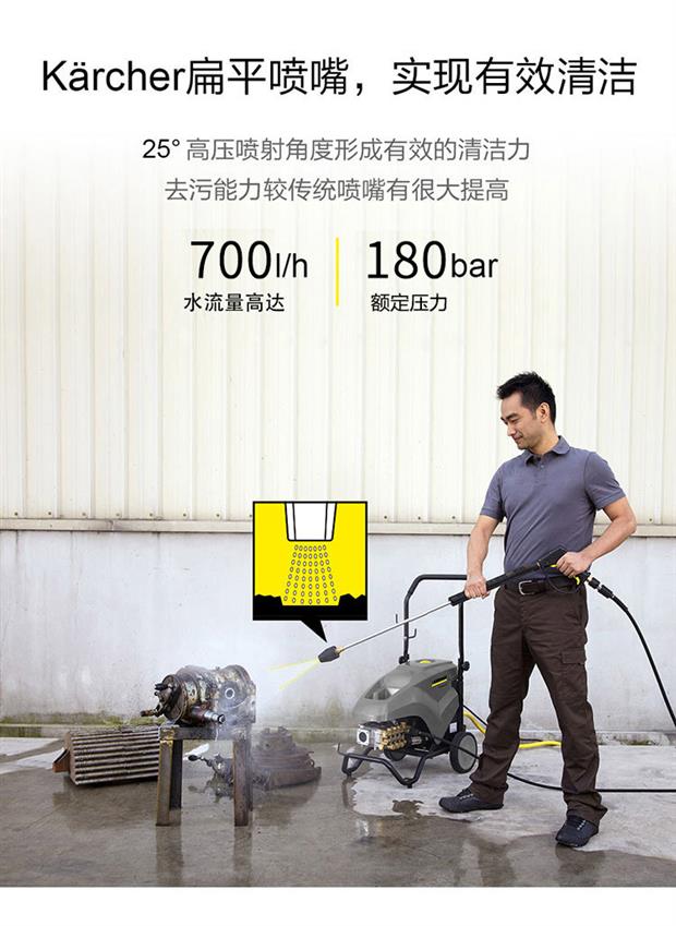 KARCHER Industrial and Commercial High Pressure Car Wash Machine, High Pressure Water Gun HD7/18-4, Germany