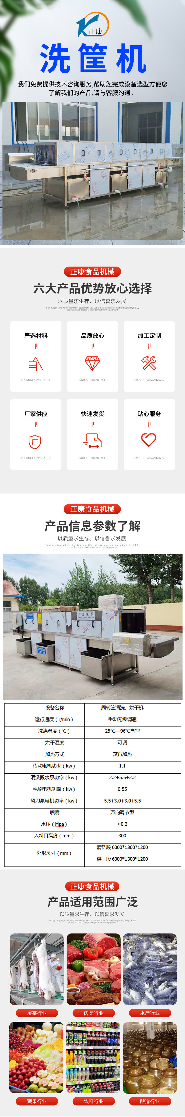 Multifunctional Basket Washing Machine Fully Automatic Basket Washing and Drying Machine Egg Basket Plastic Basket Cleaning Machine Tray Cleaning Equipment