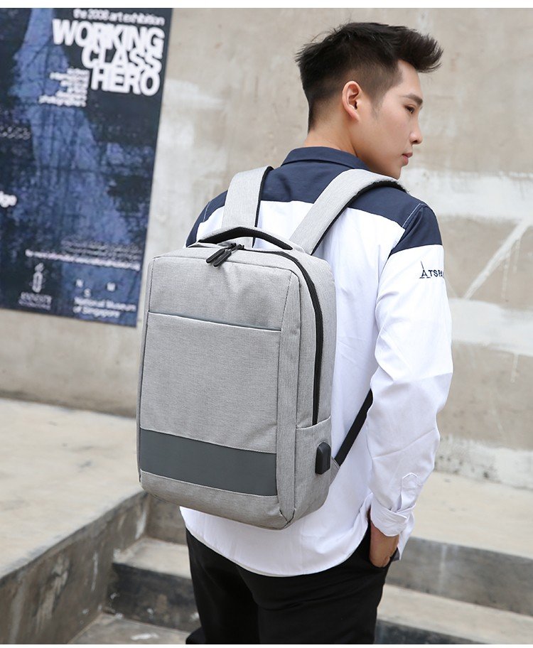 【 Customized 】 Men's backpack with large capacity and multifunctional laptop backpack for students