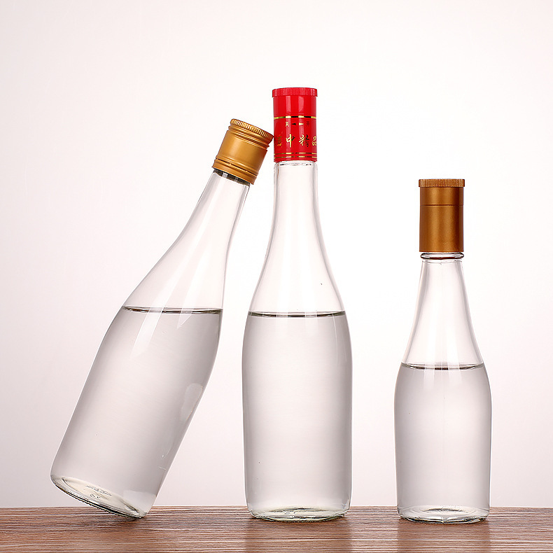 500ml glass bottle with cover, one kilogram of Baijiu, empty bottle, thickened glass Fenjiu bottle, domestic brewing, sub bottling