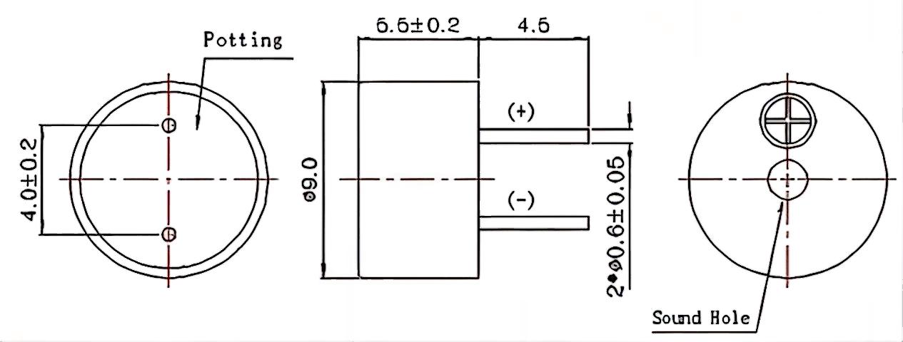 1295 1275 1265 Electromagnetic Active Buzzer Mono Integrated 5V Manufacturer Wholesale