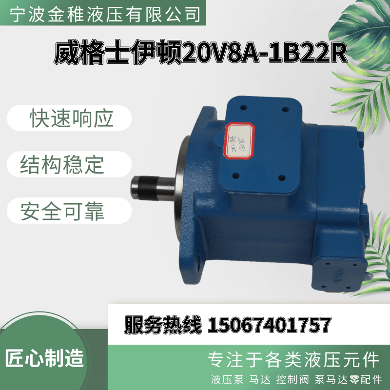 Vane pump 20V8A-1B22R for Eaton Wigs VICKERS injection molding machine