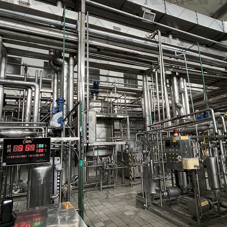 龙强乳制品加工设备 45kW功率 框式搅拌蒸汽加热 半自动控制 质保一年