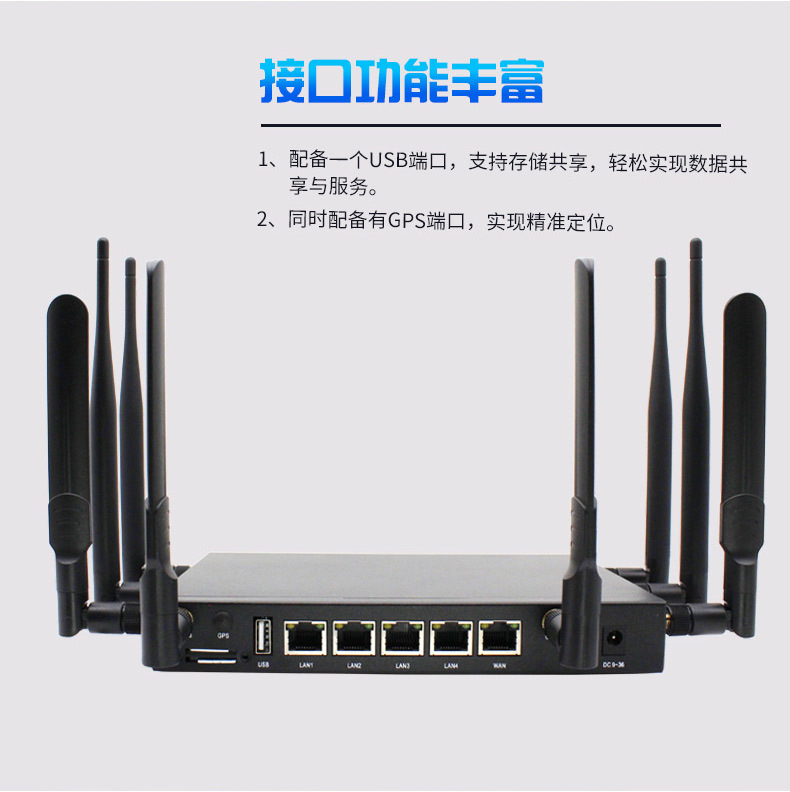 MT7621 Wireless WIFI Gigabit Port 5 Network Port High Power WiFi 5 Dual Band 5g Industrial Router