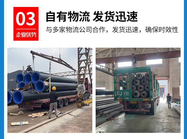 Polyurethane buried foam insulation pipe plastic sleeve steel directly buried prefabricated steel pipe customized processing