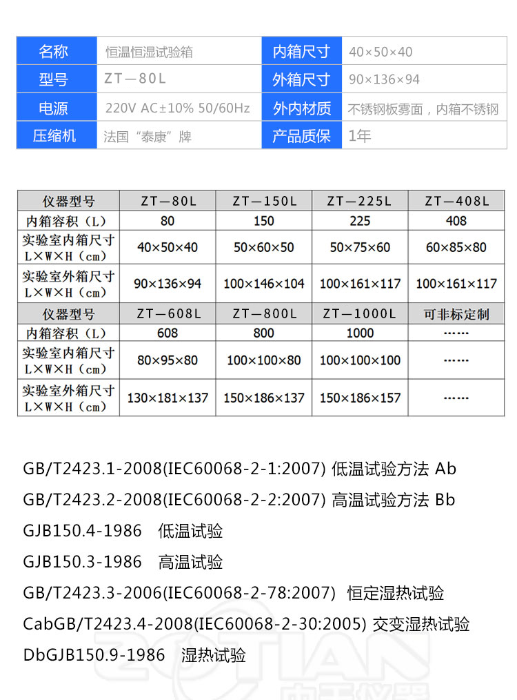 Zhongtian/ZOT cryogenic chamber High and low temperature test chamber Walk in constant temperature and humidity laboratory