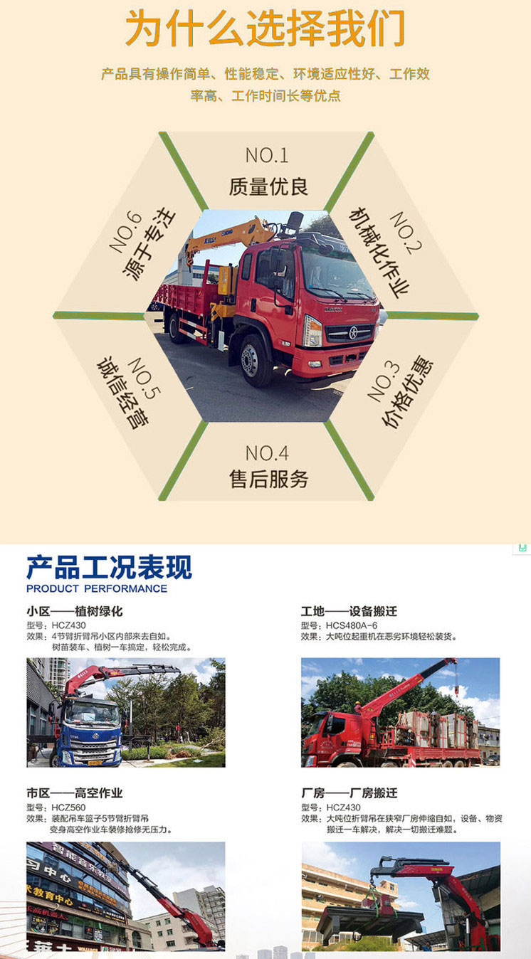 Truck mounted crane manufacturer Dongfeng Huashen T5 single bridge XCMG G series eight ton five section arm crane