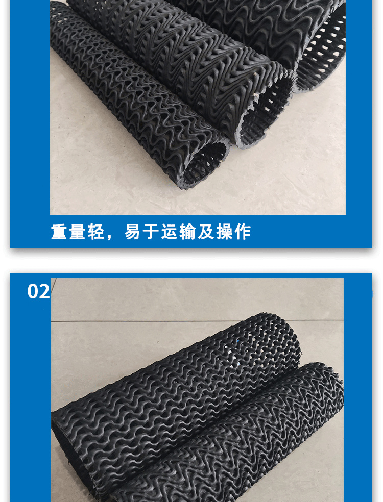 PE hard permeable pipe 300 football field semi permeable blind pipe, high-strength compressive Yashan mesh underground drainage blind pipe